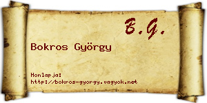 Bokros György névjegykártya