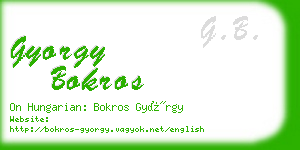 gyorgy bokros business card